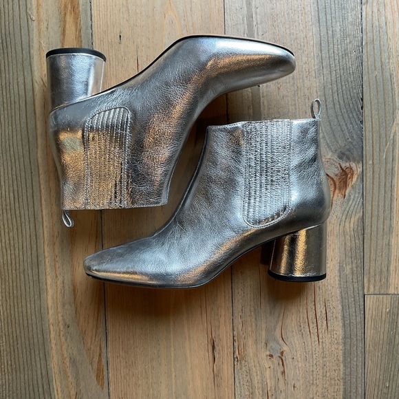 MARC JACOBS ROCKET CHELSEA SILVER ANKLE BOOTS - Picture 8 of 11